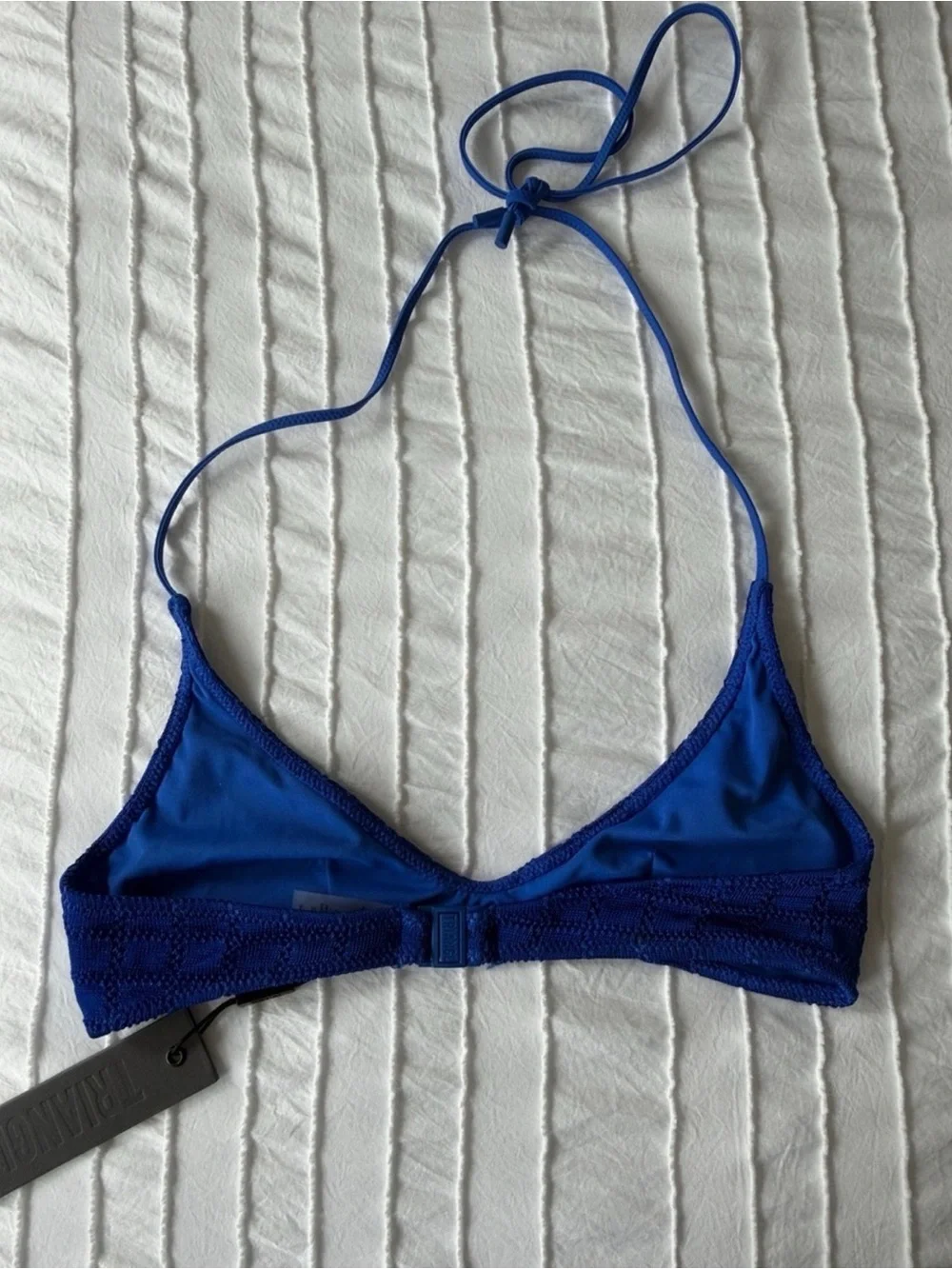 triangl swimwear Royal Blue Crochet Triangle Bikini Top Size Medium
